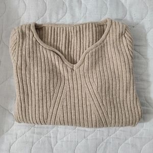Beige Knit Top